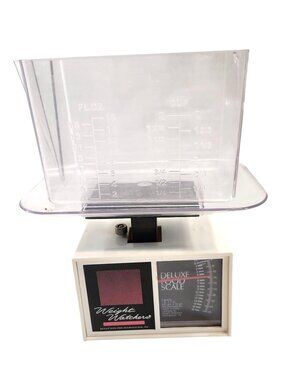 Weight Watchers Deluxe Food Scale With Measuring Cup 450g Capacity White/Black